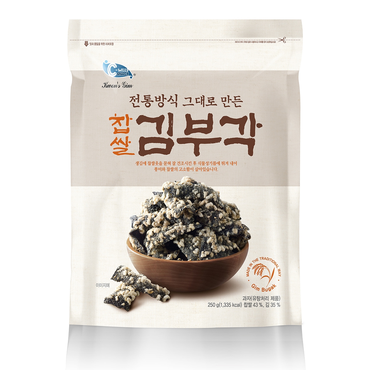韓国-KMEAL-C-WEEDもち米のり天250gx2伝統おやつおかず