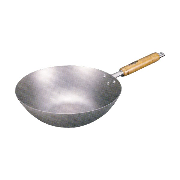 サミット工業 窒化鉄 底平北京鍋30cm