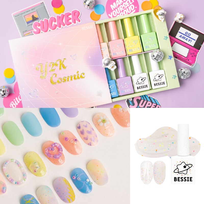 [BESSIE] 【Y2K COSMIC】 春トレンド Y2K COSMIC 10種 SET ミニビーズ+描画ペン 2種付きです