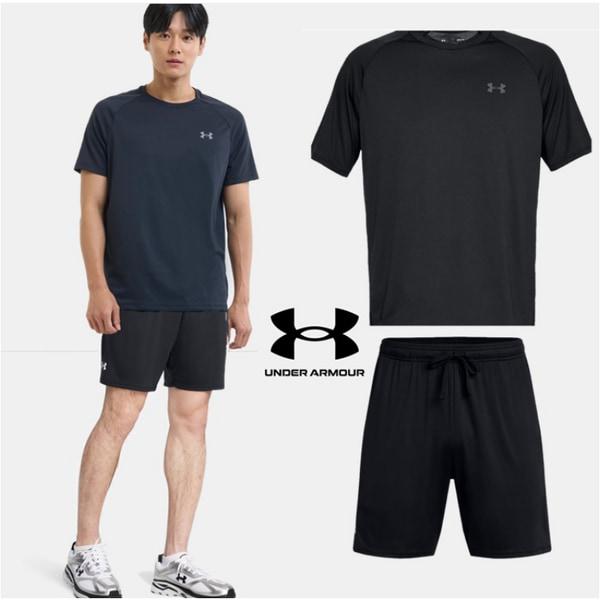 1326413-001 1386969-001 男性 UA テック半袖Tシャツ ハーフパンツ トレーニングウェア