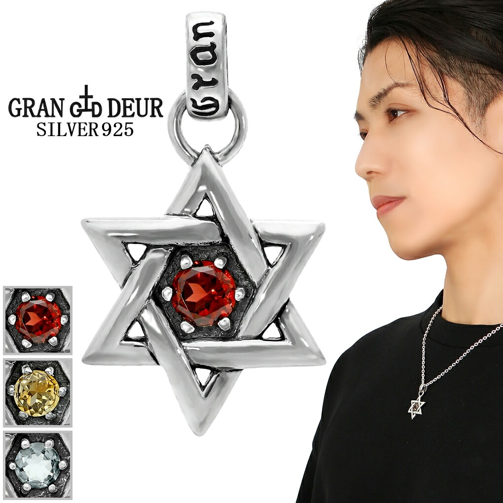 ヘキサグラム 六芒星 ストーン シルバーペンダントトップ チェーンなし アクアマリン 10,842円