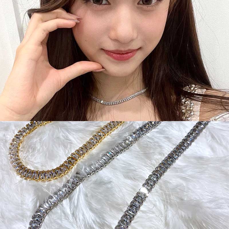 【正規品】 IVE 着用. ハイクォリティー/高クォリティーキュービックネックレス