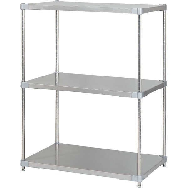 アイ・エル・シー GSS3-6090 燕三条製 PROFACE SUS304ステンレスソリッドシェルフ3段 600×900×1200 SUS304ステンレスポール メーカー直送