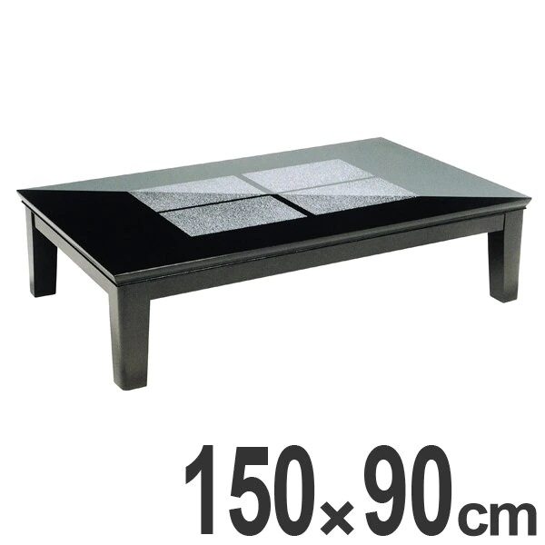 家具調こたつ 座卓 長方形 木製 継ぎ脚 コタツ フローラル 幅150cm