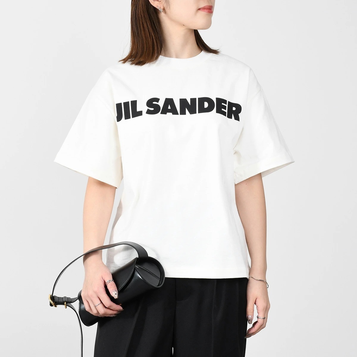 オーバーサイズ ロゴ コットン Tシャツ ロゴT レディース NATURAL WHITE ホワイト J02GC0001 J45148 半袖