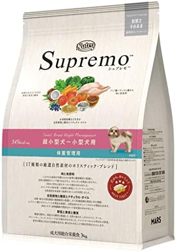 Nutro ニュートロ シュプレモ 超小型犬小型犬用 体重管理用 3kg ドッグフード【自然素材/着色料 無添加/消化に良い/小粒】