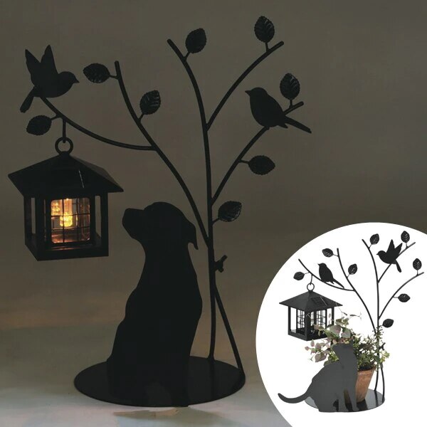 シルエットソーラー Tree＆Dog Tree＆Cat