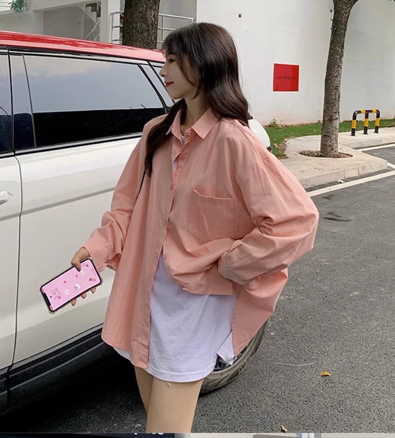 トップス デート モテアイテム シャツ メンズライク 長袖 ルーズ コットン 大人可愛い きれいめ 上品 おしゃれ かっこいい 大人可愛い ラブリー キュート ガーリー クール モード系 セクシー