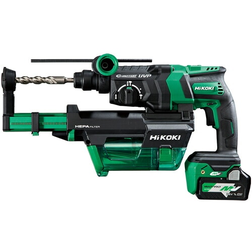 HiKOKI【ハイコーキ】36V 20mmコードレスロータリハンマドリル （集じんタイプ） （ビット別売） DH36DPF(2XPZ) DH36DPF-2XPZ【電池2個充電器ケース付き】