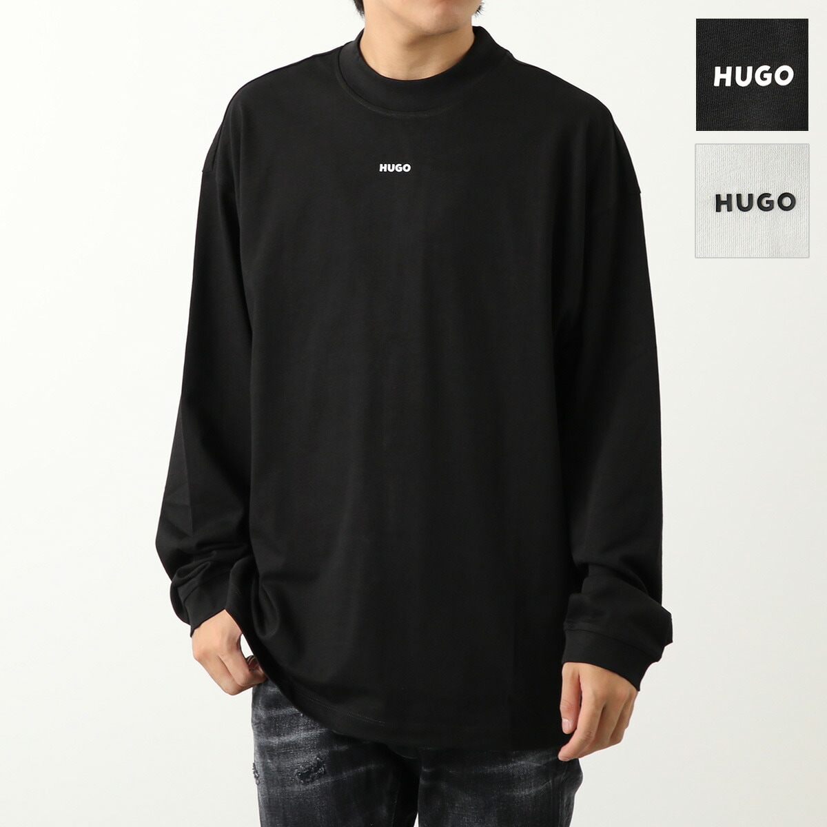 HUGO BOSS HUGO ヒューゴボス ヒューゴ 長袖 Tシャツ 50511029 メンズ ロンT カットソー コットン クルーネック ロゴT カラー3色
