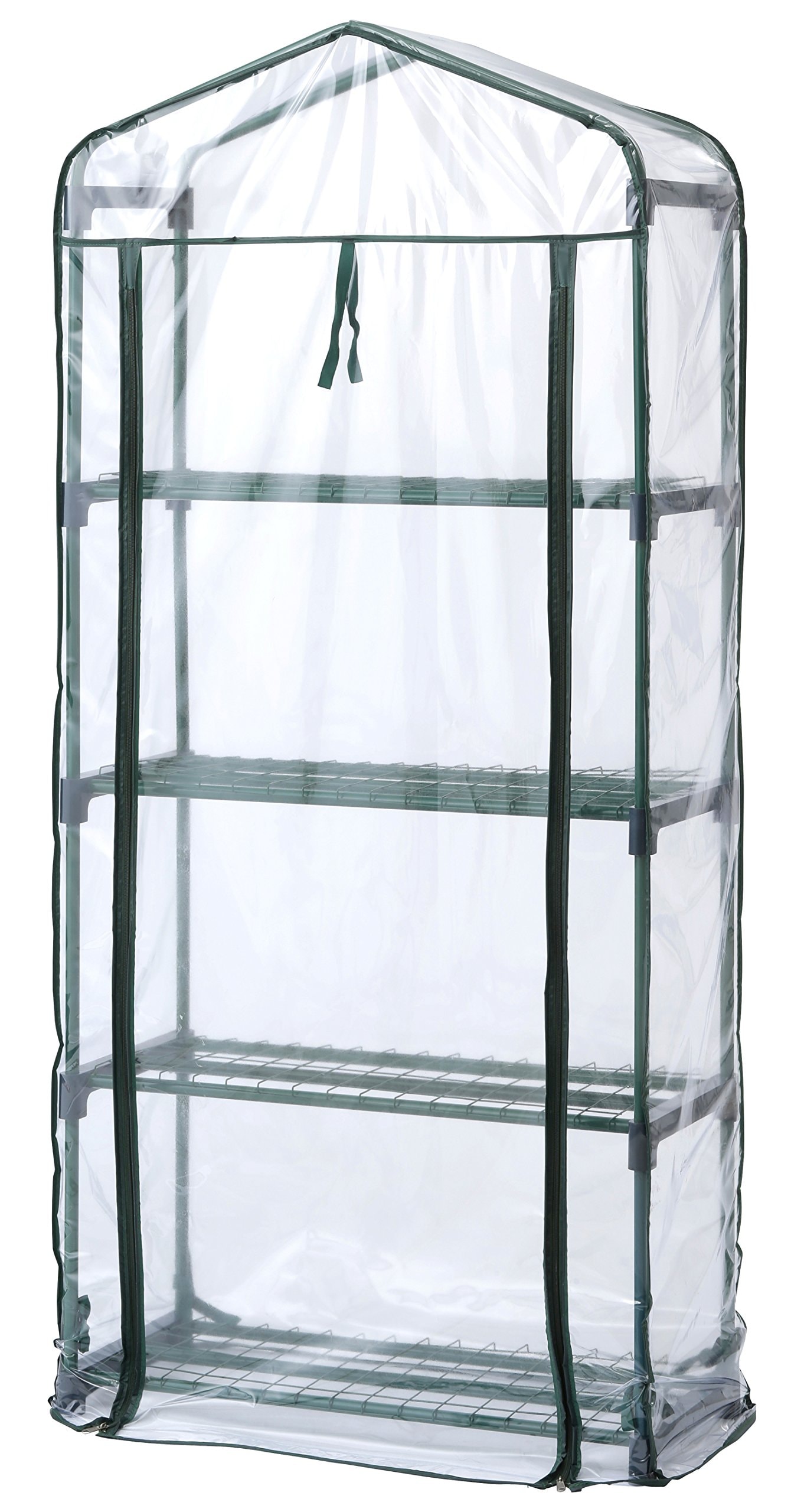 タカショー 温室 ビニー ル温室 スリム 4段 幅69cm×奥行32cm×高さ156cm 簡単組立 防寒カバー 植物 育苗【ASH-20T】