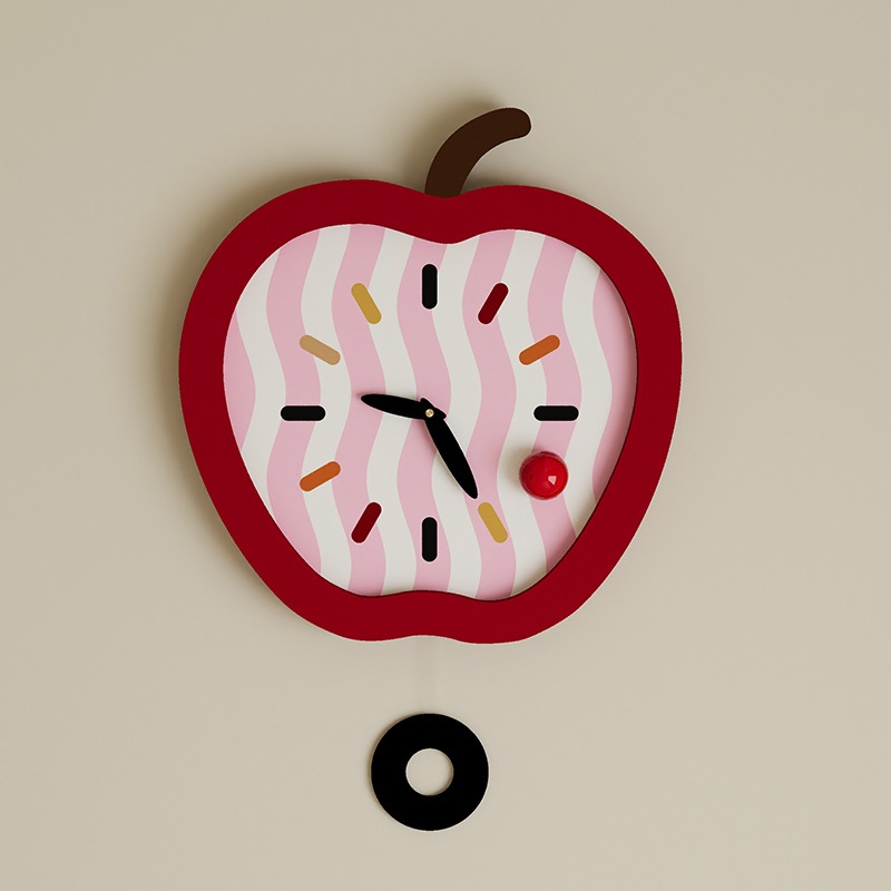 ウォールクロック2024新しいインターネットセレブファッションクロックウォールデザインセンスシンプルなモダンテーブルリビングルームパンチなし