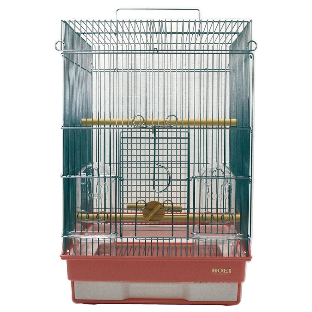 鳥かご　ＨＯＥＩ　３５手のりステンレス　ピンク　（３７X４１．５X５４．５ｃｍ）　セキセイ　小型インコ　中型インコ　ＣＲＣ55―15―10―10―00