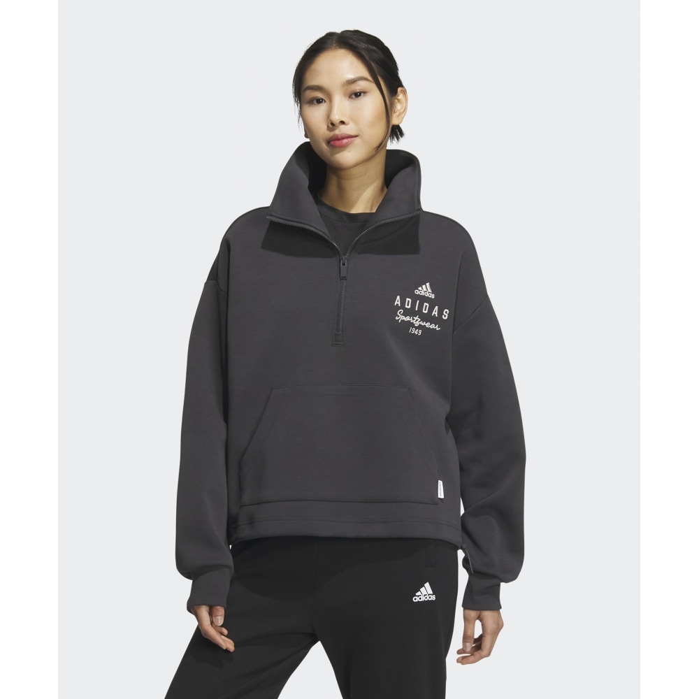 ADIDAS VERハーフハウススウェットシャツ - ブラック/IS7413Tシャツ・カットソー