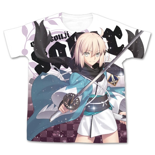 FGO セイバー 沖田総司 フルグラフィックTシャツ ホワイト M 【 Fate/Grand Order トップス 服 カットソー Fate/stay night 】