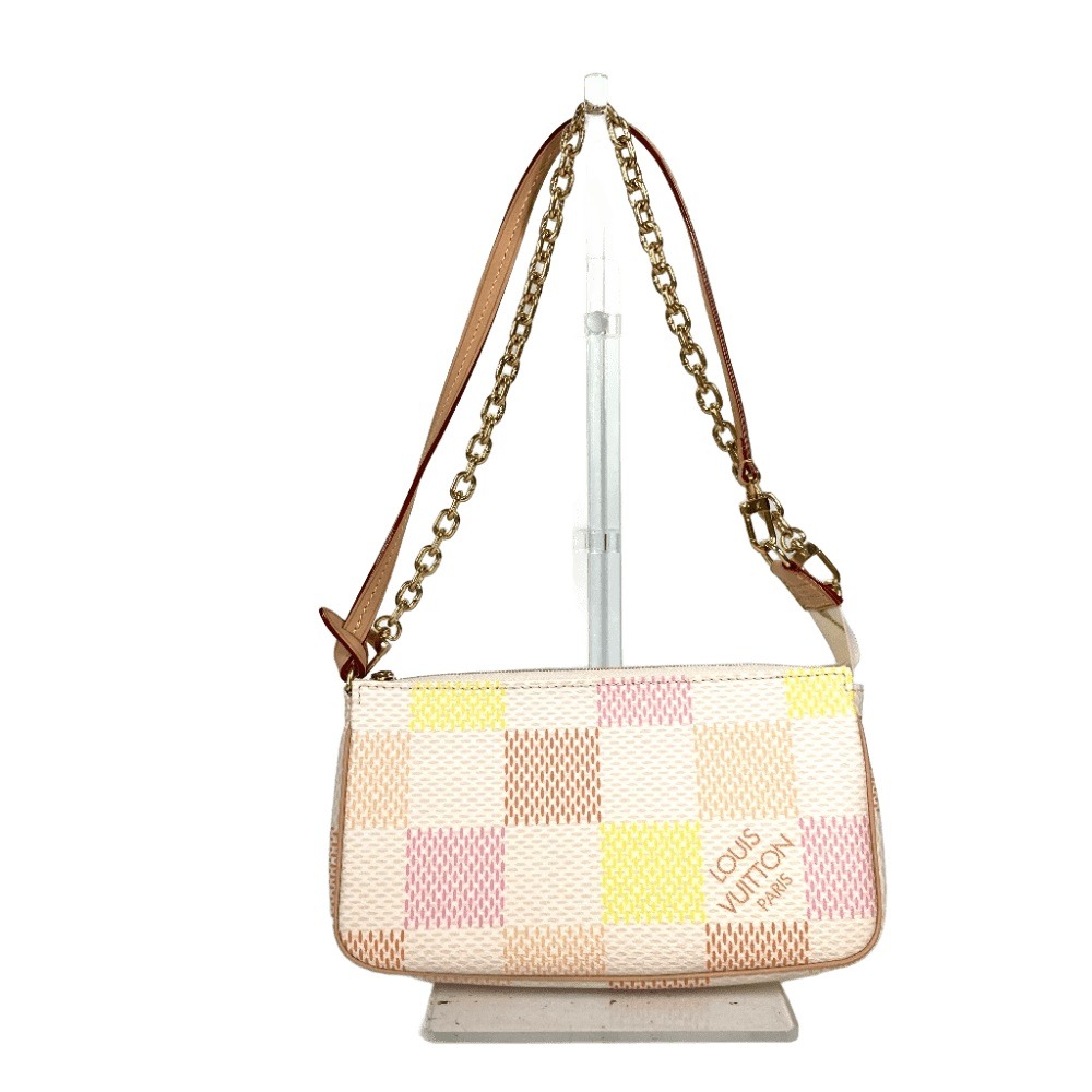 ショルダーバッグ N40642 ポシェット・アクセソワール ダミエリシャス カバン 斜め掛け 2WAYバッグ ポシェット ダミエキャンバス ピーチ ピンク ピンク 126,500円