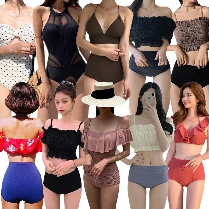 10pscグループ買い価格激安水着!韓国ファッションレディース水着 水着ゲリラセール ゲリラセール 可愛いビキニ体型カバー2561