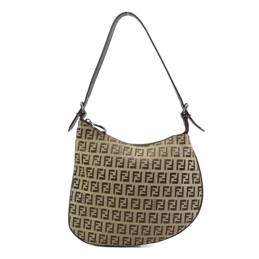 フェンディ FENDI ショルダーバッグ ズッキーノ キャンバス/レザー ブラウン レディース e60673i