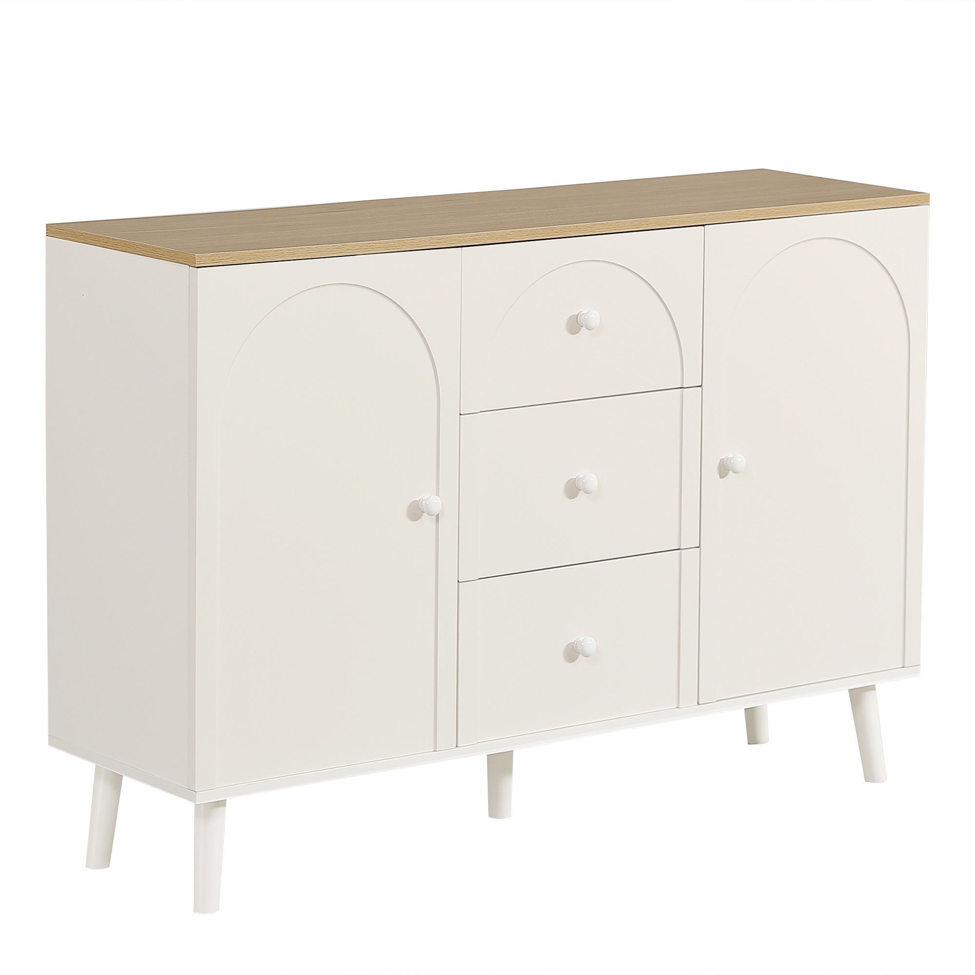 【国内発送】402キャビネット サイドボード チェスト 収納棚 リビング収納 35cm×118cm コンパクトサイドボード 引き出し リビングボード 洋服 タンス 収納 箪笥 おしゃれ キャビネット