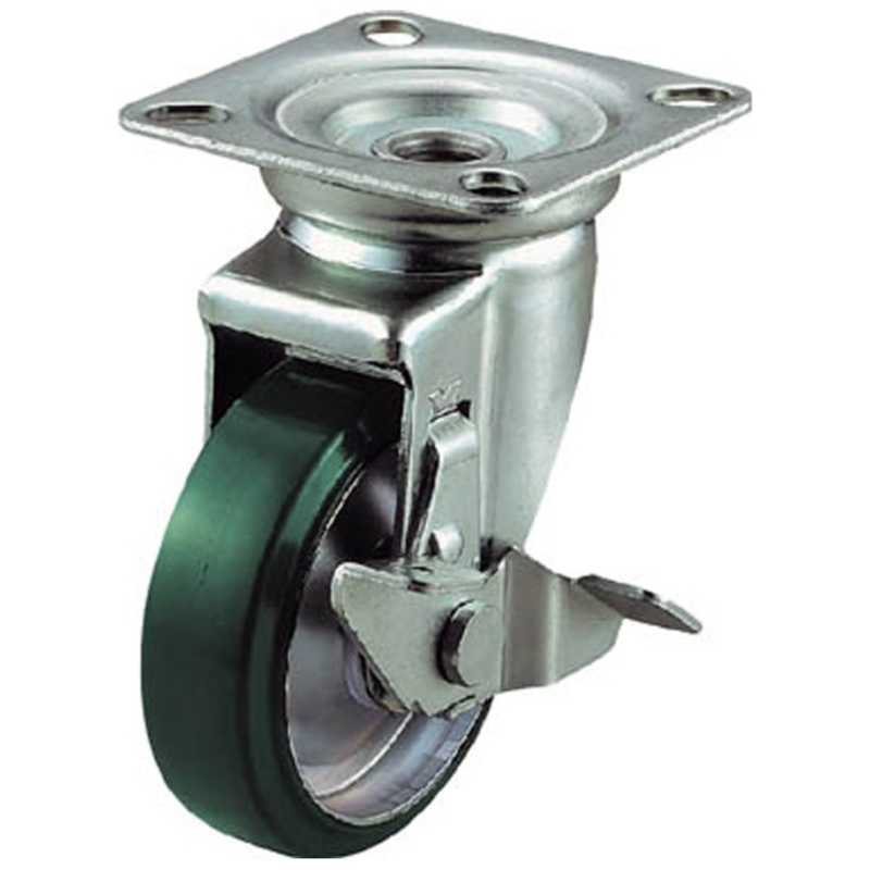 ユーエイキャスター　産業用キャスターシングルS付自在車 200径ウレタン車輪　UWJ200SY