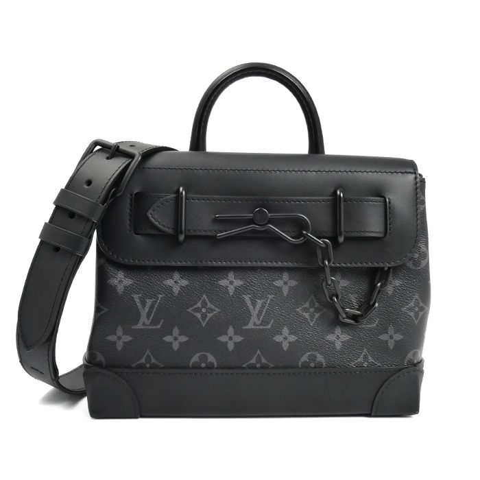 LOUIS VUITTON ルイ・ヴィトン スティーマー PM 2Wayショルダーバッグ モノグラムエクリプス ブラック M46953 IC メンズ 中古