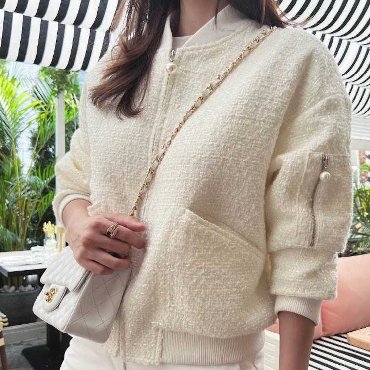 トップス スマート ツイード ブルゾン ジャケット OHCA0001