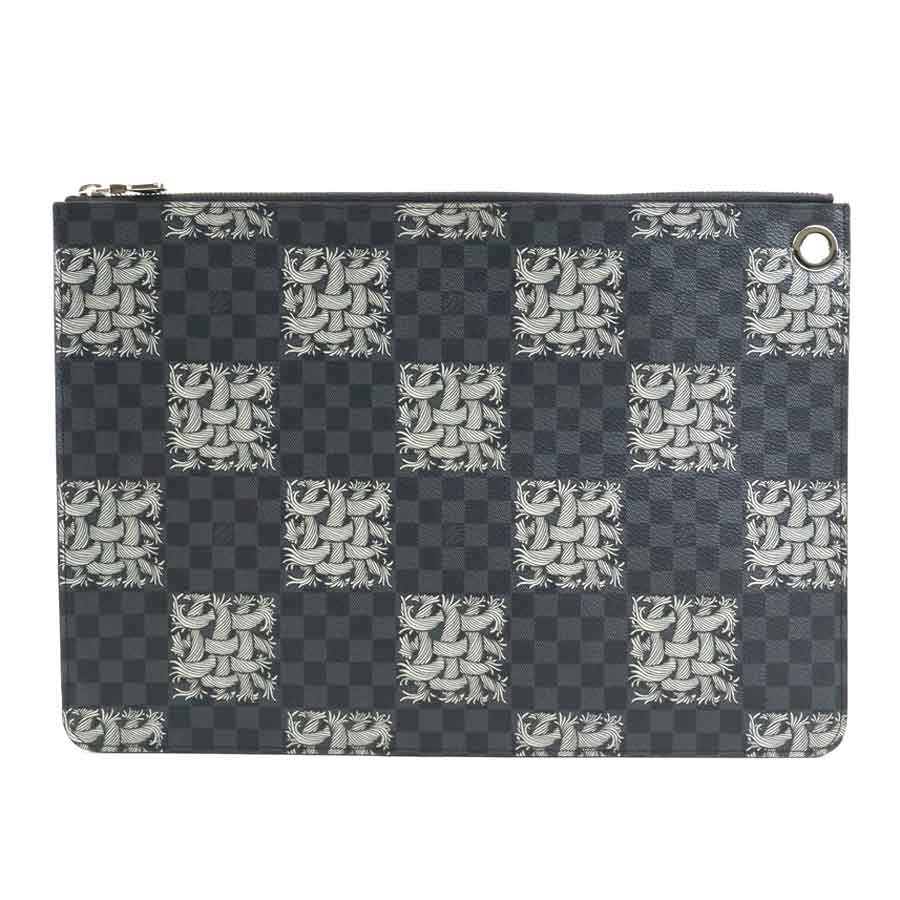 ルイ ヴィトン LOUIS VUITTON クラッチバッグ ダミエ グラフィット クリストファー ネメス ポシェット ジュールGM ダミエグラフィットキャンバス ブラック メンズ N61232 h31