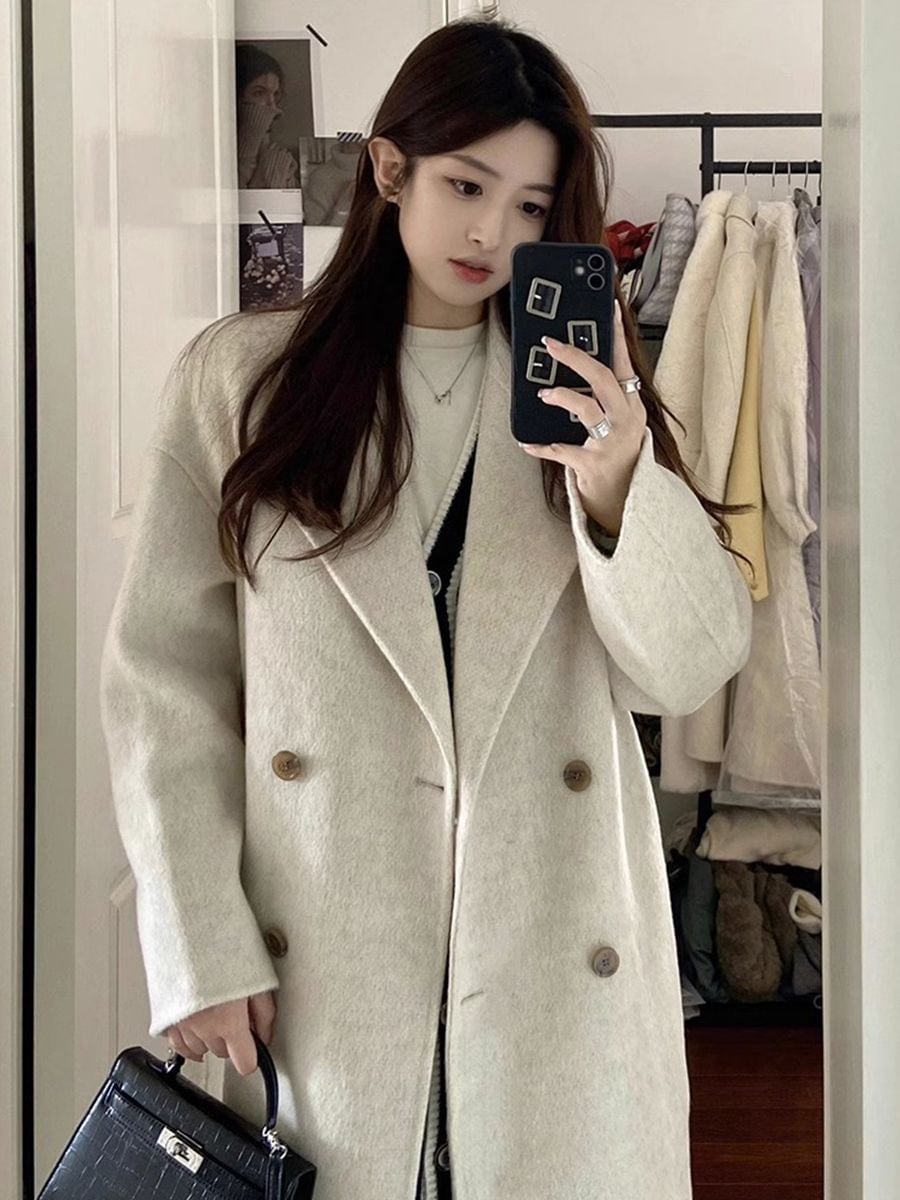 レディー ファッション チェスターコート 厚手 裏起毛 ロングコート 着痩せ トレンド テーラード