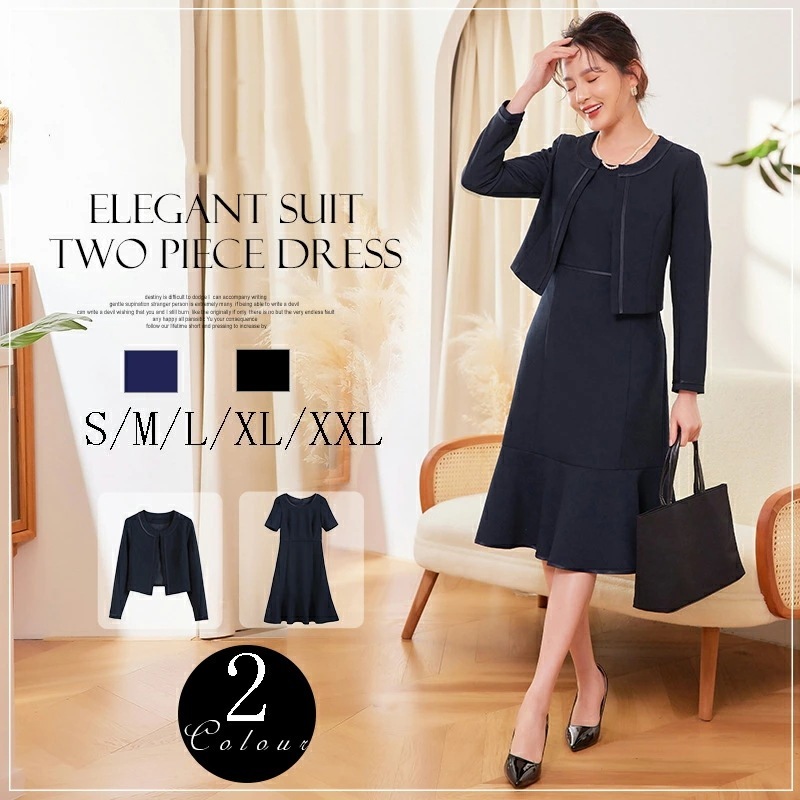 在庫僅少ワンピーススーツ2点セットスーツ レディース セレモニースーツ ジャケット ワンピース フリル ママスーツ セレモニースーツ 卒園式 入園式 お宮参り 七五三 フォーマル パーティードレス セ