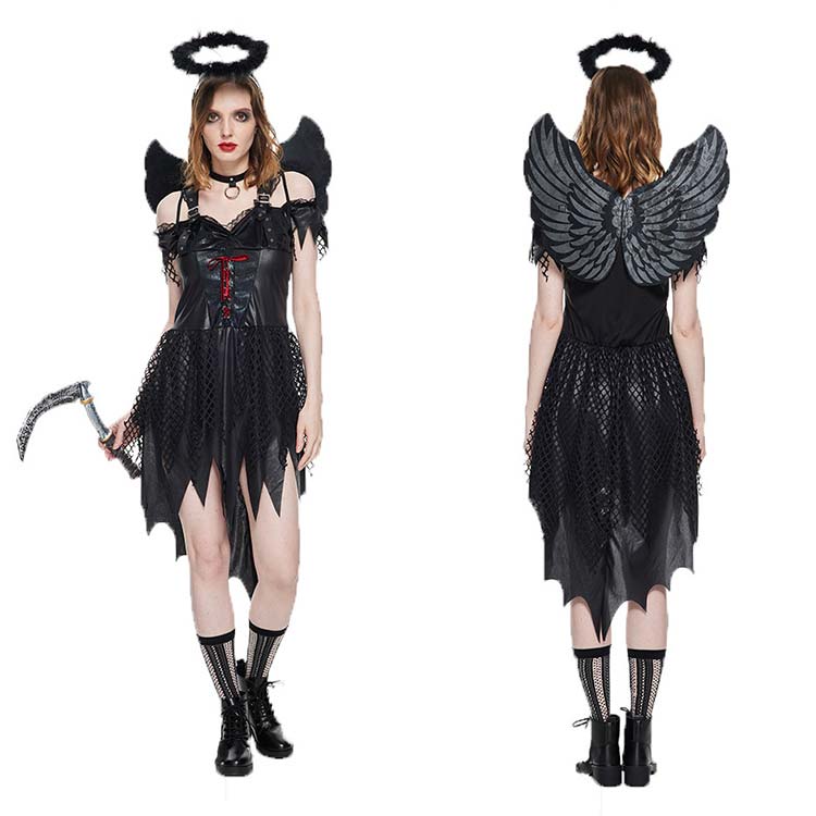 女性用 大人用 ハロウィン衣装 ダークエンジェル コスプレ コスム ハロウィン 衣装 ハロウィン 仮装 コスム 衣装 仮装 大人用 女性用 レディース ガールズ ウィッチ ハロウ