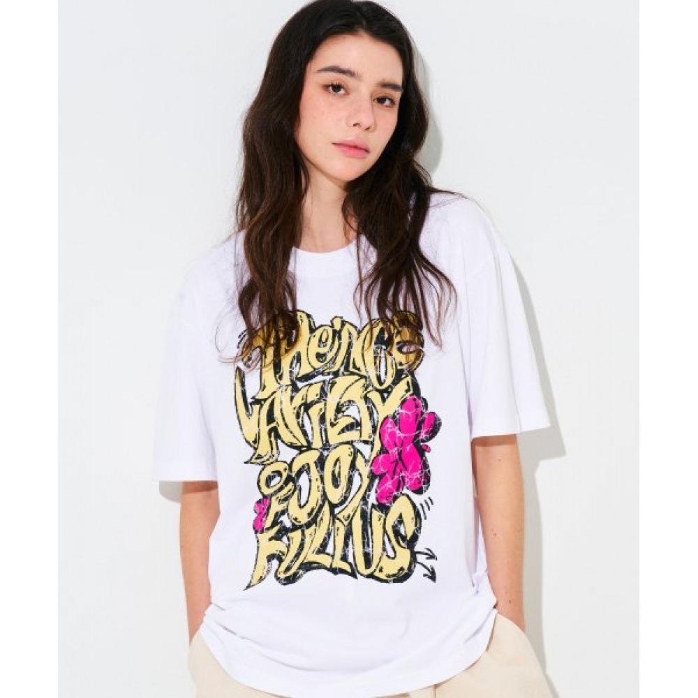 スローアシッドジョイフルショートスリーブTシャツ [ホワイト]