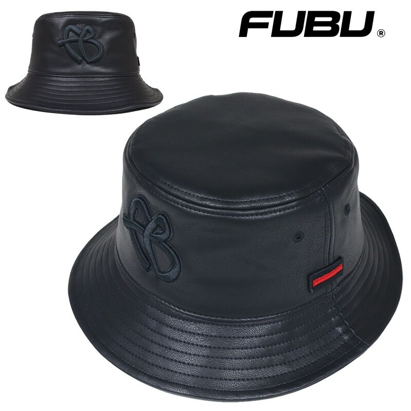 FUBU バケハ バケットハット 帽子 合皮 メンズ レディース ブランド 大きいサイズ おしゃれ おすすめ 人気 黒 ブラック