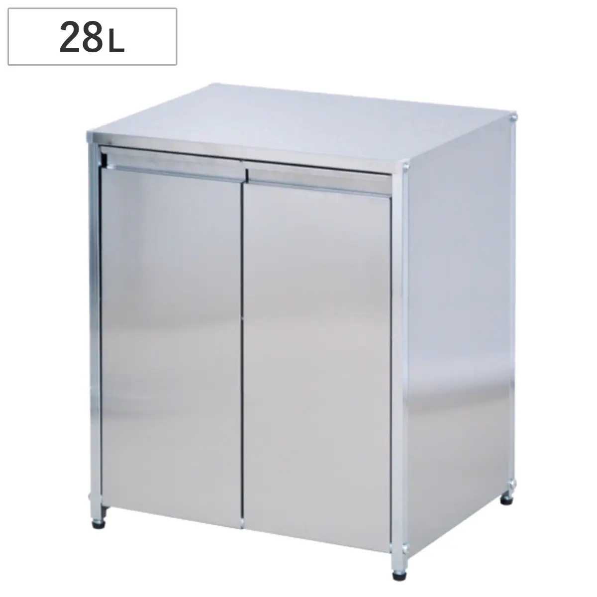 ゴミ箱 14Lx2 シンク下2分別 ステンレスダストボックス 2way ごみ箱 14リットル 2分別 分別 幅50 高さ60 シンク下 ステンレス フラップ式 棚下 シンプル キャスター付き