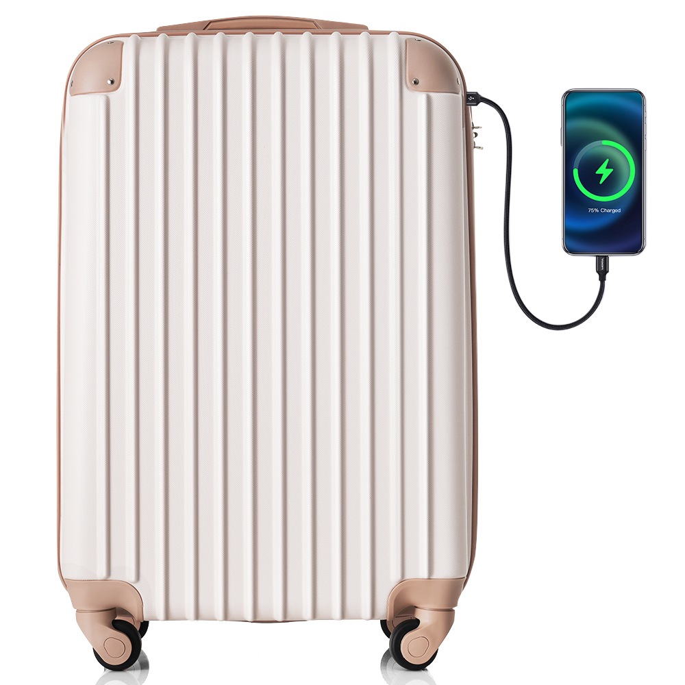キャリーケース Sサイズ スーツケース USB充電ポート付き カップホルダー付き キャリーバッグ スーツケース 2日 3日 小型 TSAロック搭載 おしゃれ