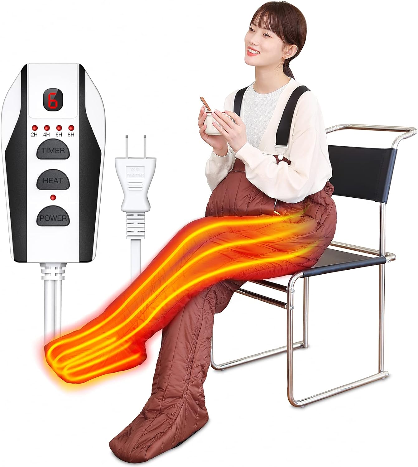 HiBox【現役看護師監修】フットウォーマー 電気足温器 着るこたつ コンセント式【節電】足温器 着る電気毛布 多機能加熱パンツ フットウォーマ ホット脚入れヒーター ホット足入れヒーター 電熱オー