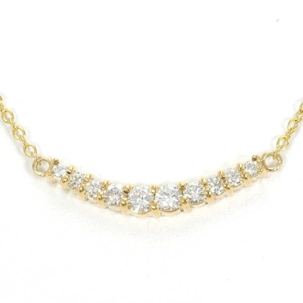 K18 18金 YG イエローゴールド ネックレス ダイヤ 0.40 約40cm ジュエリー 中古