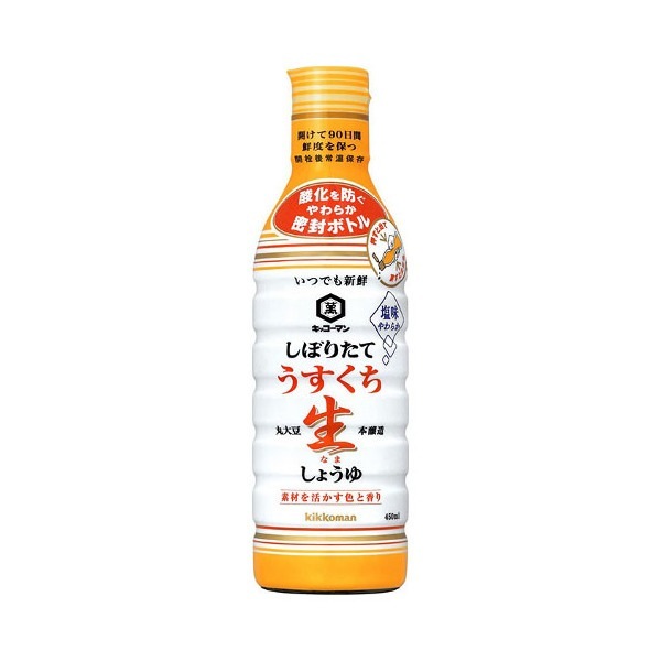 しぼりたてうすくち生しょうゆ 450ml 12 メーカー直送