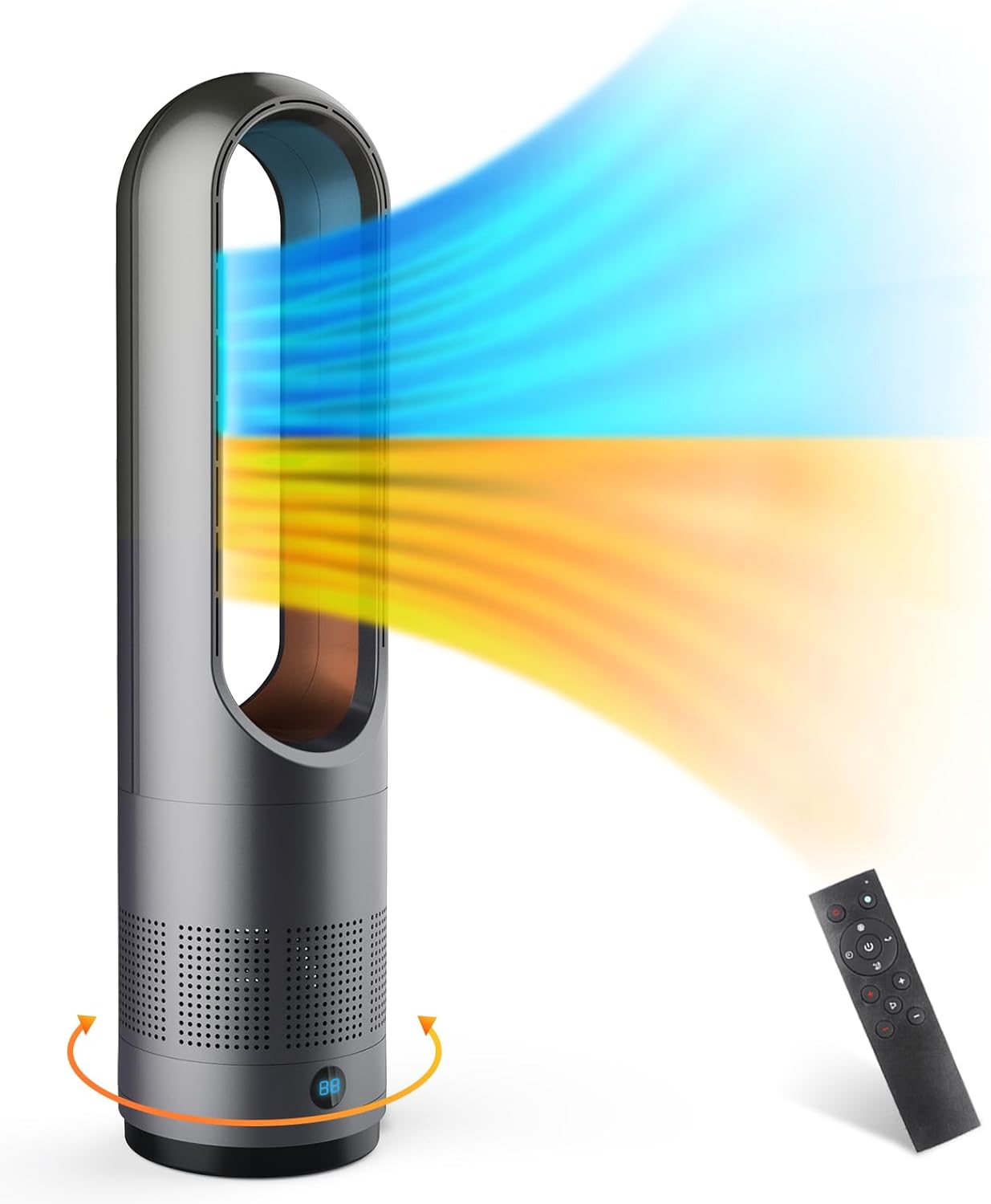 セラミックヒーター 冷暖兼用 電気ファンヒーター 暖房器具 省エネ 節電 100首振り 3段温風＆８段送風切替 9Hタイマー セラミックファンヒーター AWN-02 12,264円