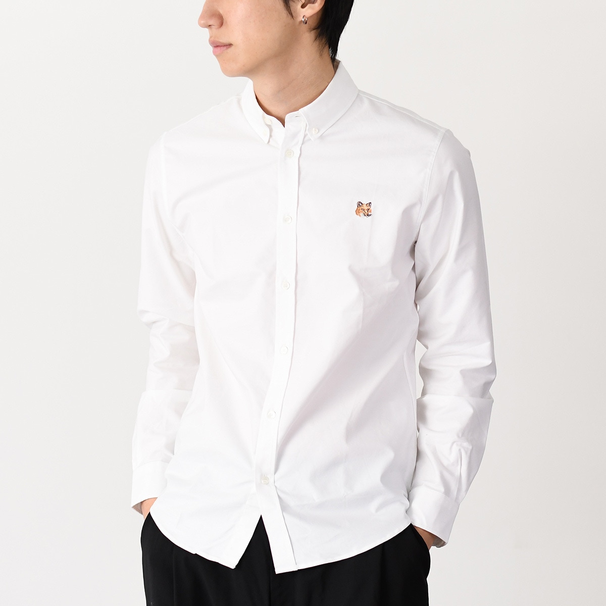 シャツ トップス ミニフォックスヘッド クラシック BD MM00413WC2010 メンズ ホワイト