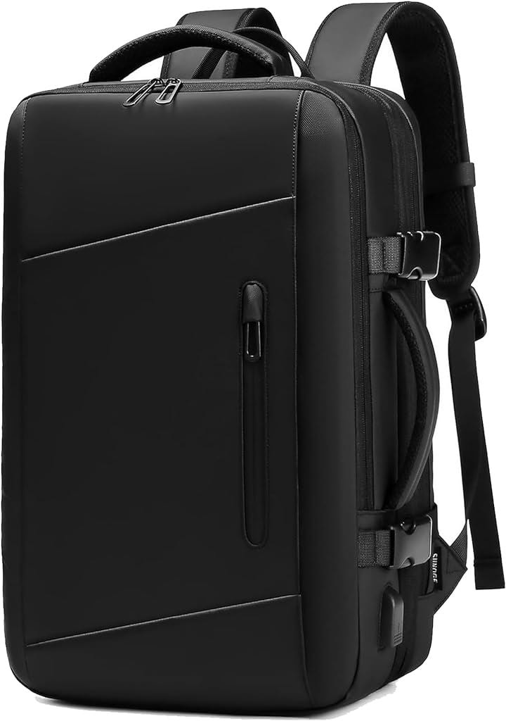 リュック メンズ ビジネスリュック バックパック リュックサック 3way マチ拡張 15.6インチ PCリュック 多機能 乾湿分離 USB充電ポート( 1.ブラック)