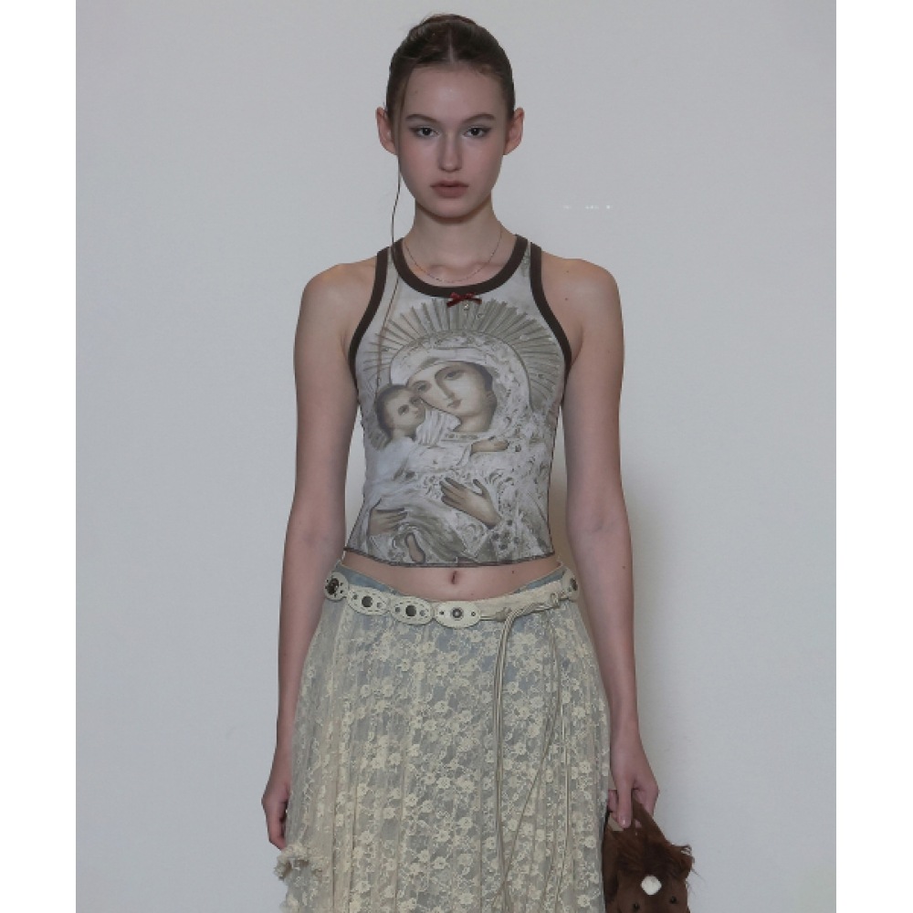 SCULPTOR マリアティアドロップタンクトップラテ/モカ