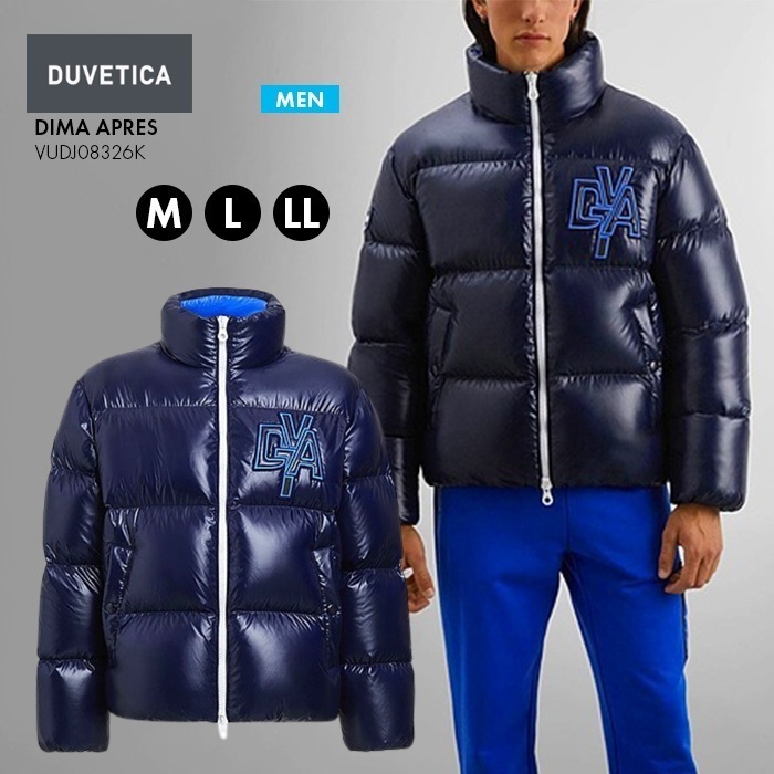 ダウン メンズ ダウンジャケット ショート丈 ダブルジップ ロゴパッチ ネイビー 紺 かっこいい 軽量 コート アウター 冬 男性 紳士