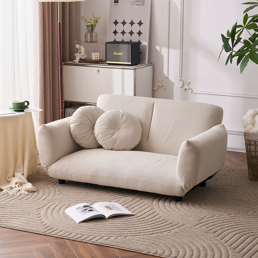 【国内即日発送】ソファ ソファベッド フロアソファ コンパクト ローソファ こたつ用 ソファー 2人掛け 1人暮らしマルチに使える3WAY 6段階リクライニング クッション付き 座椅子 24,760円