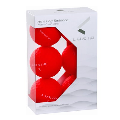 他サイト： LUKIA（ルキア） LUKIA-6P-RD ルキア ゴルフボール 半ダース 6個入り(レッド) LUKIA6PRDの商品画像