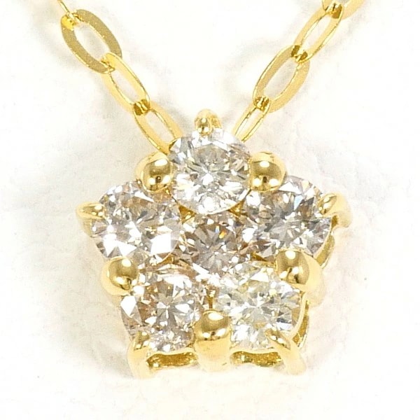K18 18金 YG ネックレス ダイヤ 0.20 【中古】