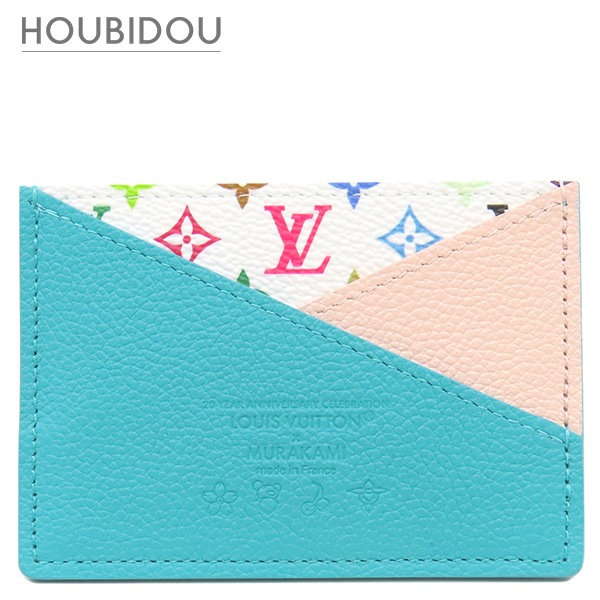 ルイヴィトン カードケース LV×TM ポルトカルト クリスクロス レザー モノグラムマルチカラー カビラブルー 新品 未使用 カード入れ M14090 RFID 【箱】【中古】