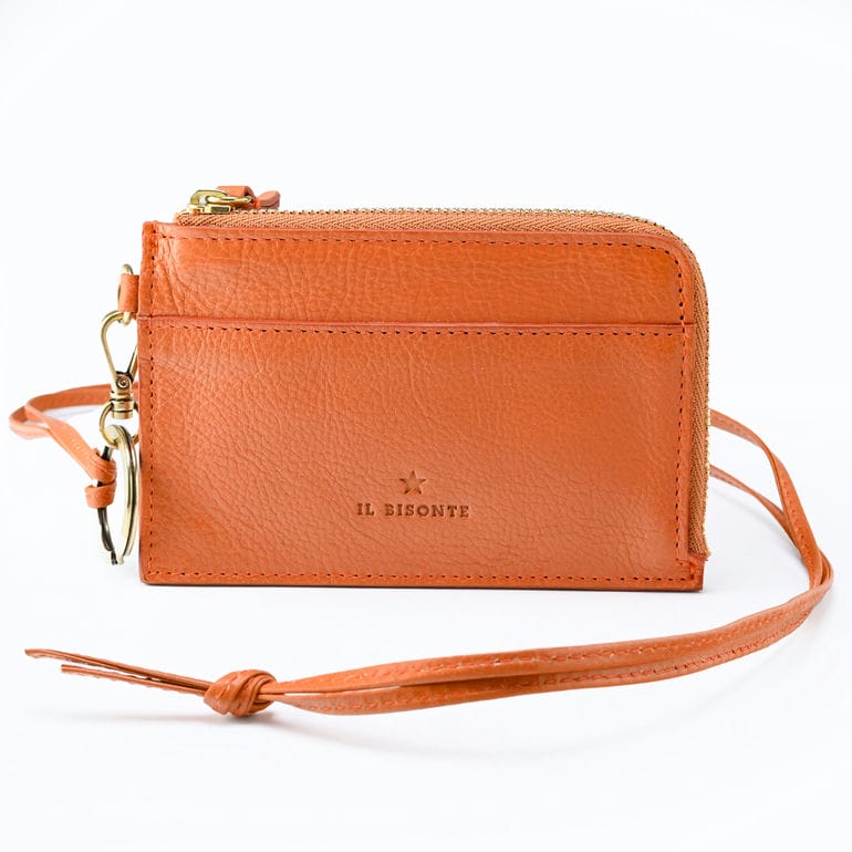 コインケース ネックストラップ付 L字ファスナー メンズ レディース 小銭入れ バケッタレザー ヌメ ブラウン SCP064PV0001CA115B