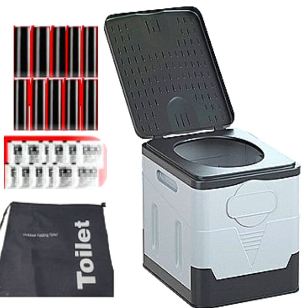 トイレ+凝固剤+エンベロープ+ポーチザバラキャンプ用ポータブルキャンプトイレノッジ車