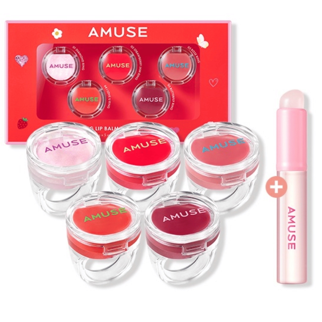 AMUSE公式サイト 単独企画 限定版リングリップバームジュエリーセット+リップブラシ贈呈
