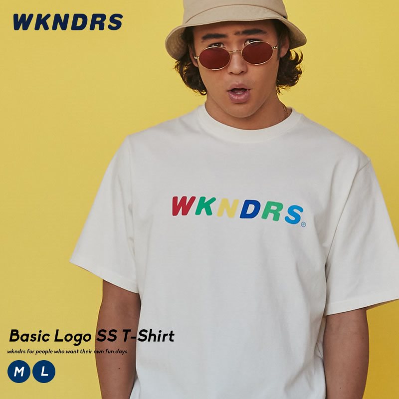 メール便対応 Wkndrs ウィークエンダーズ メンズ Tシャツ 半袖 ロゴt トップス 綿100 22春夏新色 韓国 韓 ブランド オルチャンファッション ストリート 春 夏 コットン100 ファッション